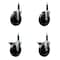 Service Caster 5'' Hard Rubber Wheel Swivel 3/4'' Expand Stem Caster Set 2 Brakes, 4PK SCC-EX20S514-HRS-2-PLB-2-34 - alternate 1